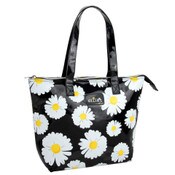 Wholesale - 13" DELIA'S BLACK W/DAISY PRINT LUNCH TOTE HANDBAG C/P 24, UPC: 089305585269